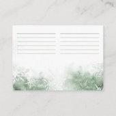 スノーインラブレシピブライダルシャワー エンクロージャーカード (裏面)