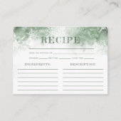 スノーインラブレシピブライダルシャワー エンクロージャーカード (正面)