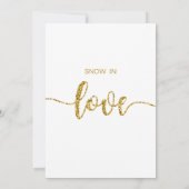 スノーインラブ結婚式招待状ウィンターウェディング 招待状 (裏面)