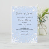 スノーインラブ結婚式招待状ウィンターウェディング 招待状 (スタンド正面)