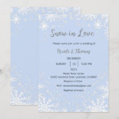 スノーインラブ結婚式招待状ウィンターウェディング 招待状 (正面/裏面)