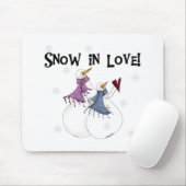 スノーインラブ雪だるまクリスマスホリデー マウスパッド (マウス)