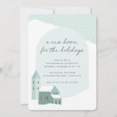 スノーイヴィレッジホリデイ引っ越し祝いパーティーパーティー 招待状 (正面)