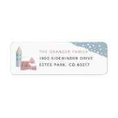 スノーイヴィレッジ差出人住所ラベル ラベル (正面)