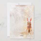 スノーイヴィンテージゴールデンレトリバーホリデーウォーターカラー シーズンカード (裏面)