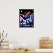 スノーイーグルフルムーン ポスター (キッチン)