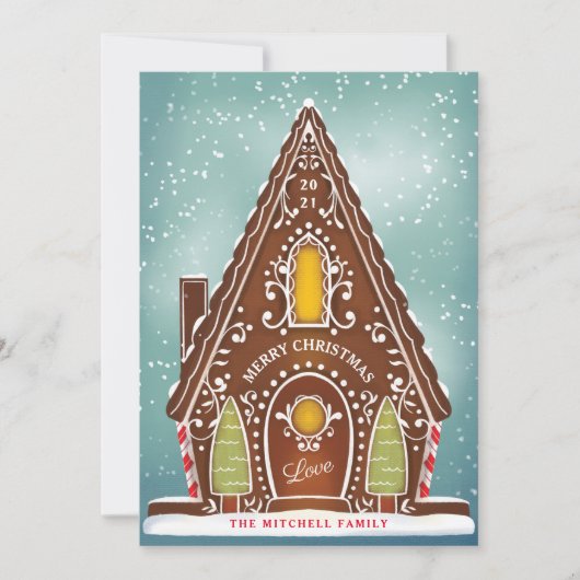 スノーイージングリンバーブレッドハ図解入りの、写真付きのウス シーズンカード (正面)