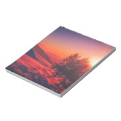 スノーイ夕べサンセット ノートパッド (回転)