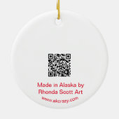 スノーイ樺の木ホリデイオーナメント セラミックオーナメント (裏面)