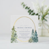 スノーイ素朴パインズブライダルシャワー 招待状 (スタンド正面)