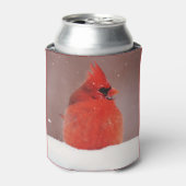 スノーイ（鳥）ショウジョウコウカンチョウレッドバードコージークーラーボックス 缶クーラー (缶正面)