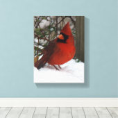 スノーイ（鳥）ショウジョウコウカンチョウ キャンバスプリント (インサイチュ (ウッドフロア))