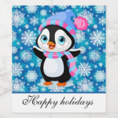 スノーウィペンキンギフトラベル ワインラベル (シングルラベル)