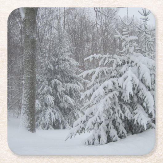 スノーウィホリデーコースター スクエアペーパーコースター (正面)