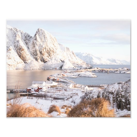 スノーウィングヴィレッジ素朴ハウスクリスマスギフトプリント フォトプリント            (正面)