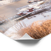 スノーウィングヴィレッジ素朴ハウスクリスマスギフトプリント フォトプリント            (角)