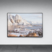 スノーウィングヴィレッジ素朴ハウスクリスマスギフトプリント フォトプリント           