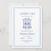 スノーウィンターアプリスキーバチェロレッテ週末 招待状 (正面)