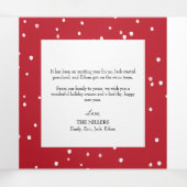 スノーウィンタークリスマスホリデートリフォールドフォトカード 三つ折りクリスマスカード (内部中)