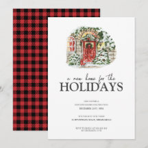 スノーウィンタービレッジレッドプレイド引っ越し祝いパーティーパーティー