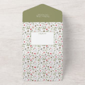 スノーウィーウィンターハウスw/ムース |フォトクリスマスカード オールインワン招待状 (外側)