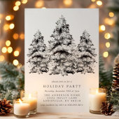 スノーウィーウィンターパインズホリデーパーティー 招待状