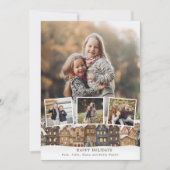 スノーウィーウィンタービレッジフォーフォトコラージュ シーズンカード (正面)