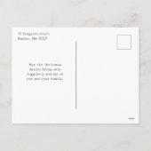 スノーウィーウィンタービレッジフォーフォトコラージュ シーズンポストカード (裏面)