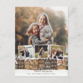 スノーウィーウィンタービレッジフォーフォトコラージュ シーズンポストカード (正面)