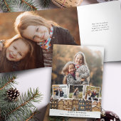 スノーウィーウィンタービレッジフォーフォトコラージュ 三つ折りカード