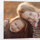 スノーウィーウィンタービレッジフォーフォトコラージュ 三つ折りカード (内部最初)