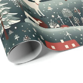 スノーウィーウィンターファームハウス ラッピングペーパー (ロールコーナー)