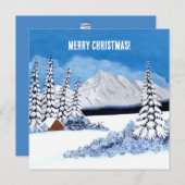スノーウィーウィンターフラットホリデーカード シーズンカード (正面/裏面)