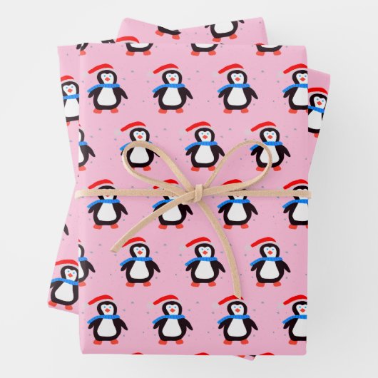 スノーウィーウィンターペンギン ラッピングペーパーシート (インサイチュ)