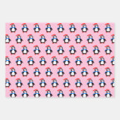 スノーウィーウィンターペンギン ラッピングペーパーシート (正面)