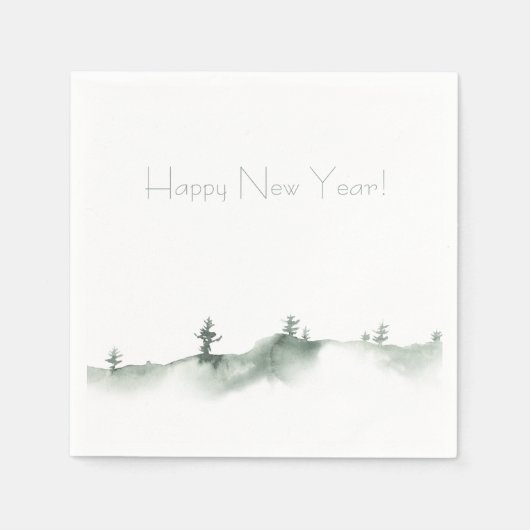 スノーウィーウィンターホリデー スタンダードカクテルナプキン (正面)