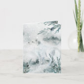 スノーウィーウィンターホワイトアークティックキツネホリデー シーズンカード (正面)