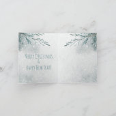 スノーウィーウィンターホワイトアークティックキツネホリデー シーズンカード (内部)