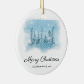 スノーウィーウィンターメリークリスマスツリーオーナメント セラミックオーナメント (右)