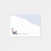 スノーウィーウィンターヴィレッジパーソナライズされた ポストイット (正面)