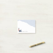 スノーウィーウィンターヴィレッジパーソナライズされた ポストイット (デスク上)