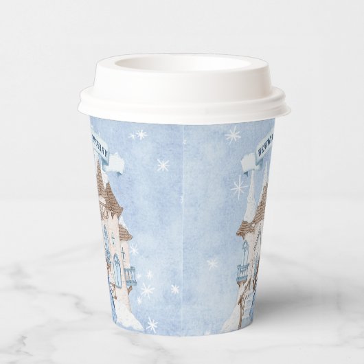 スノーウィーウィンブルネットプリンセス誕生日 紙コップ (右)