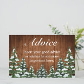 スノーウィーウッド&フォレストカントリーウェディングアドバイスカード (スタンド正面)