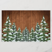 スノーウィーウッド&フォレストカントリーウェディングアドバイスカード (裏面)