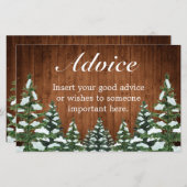 スノーウィーウッド&フォレストカントリーウェディングアドバイスカード (正面/裏面)