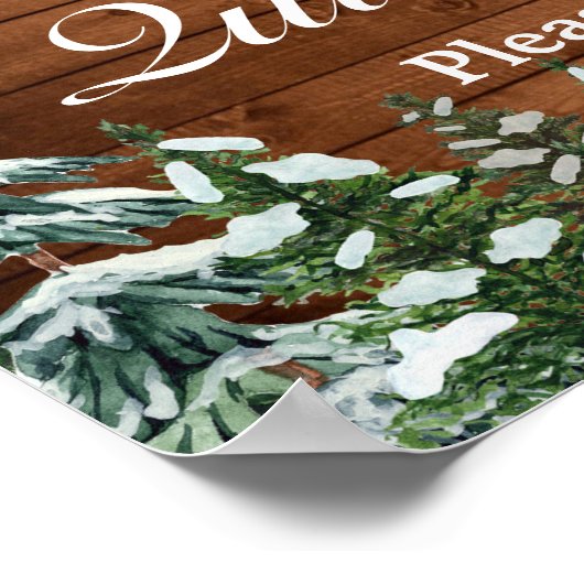 スノーウィーウッド&フォレストティアラキンセアニェラウェルカムサイン ポスター (角)