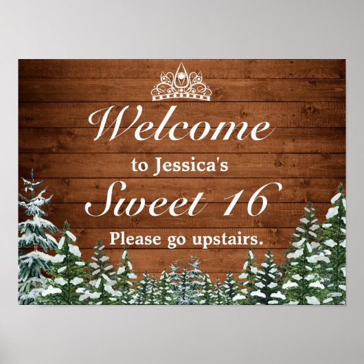 スノーウィーウッド&フォレストティアラ甘い16ウェルカムサイン ポスター (正面)