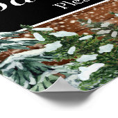 スノーウィーウッド&フォレストバーバルミツワーウェルカムサイン ポスター (角)