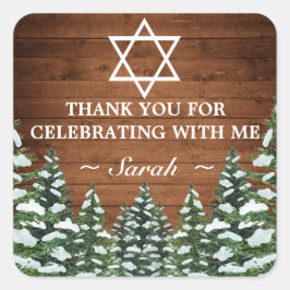 スノーウィーウッド&フォレストパインバーバルミツワーサンキュー スクエアシール