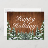 スノーウィーウッド&フォレストルーラルハッピーホリデーズグリーティング 案内ポストカード (正面/裏面)